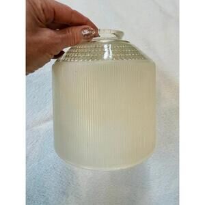 Vintage Ribbed Ceiling Light Shade / Flush Mount shade only